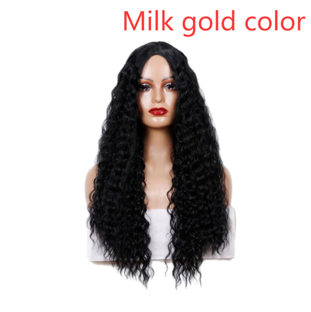 Medium Long Curly Hair Wave Synthetic Wigs